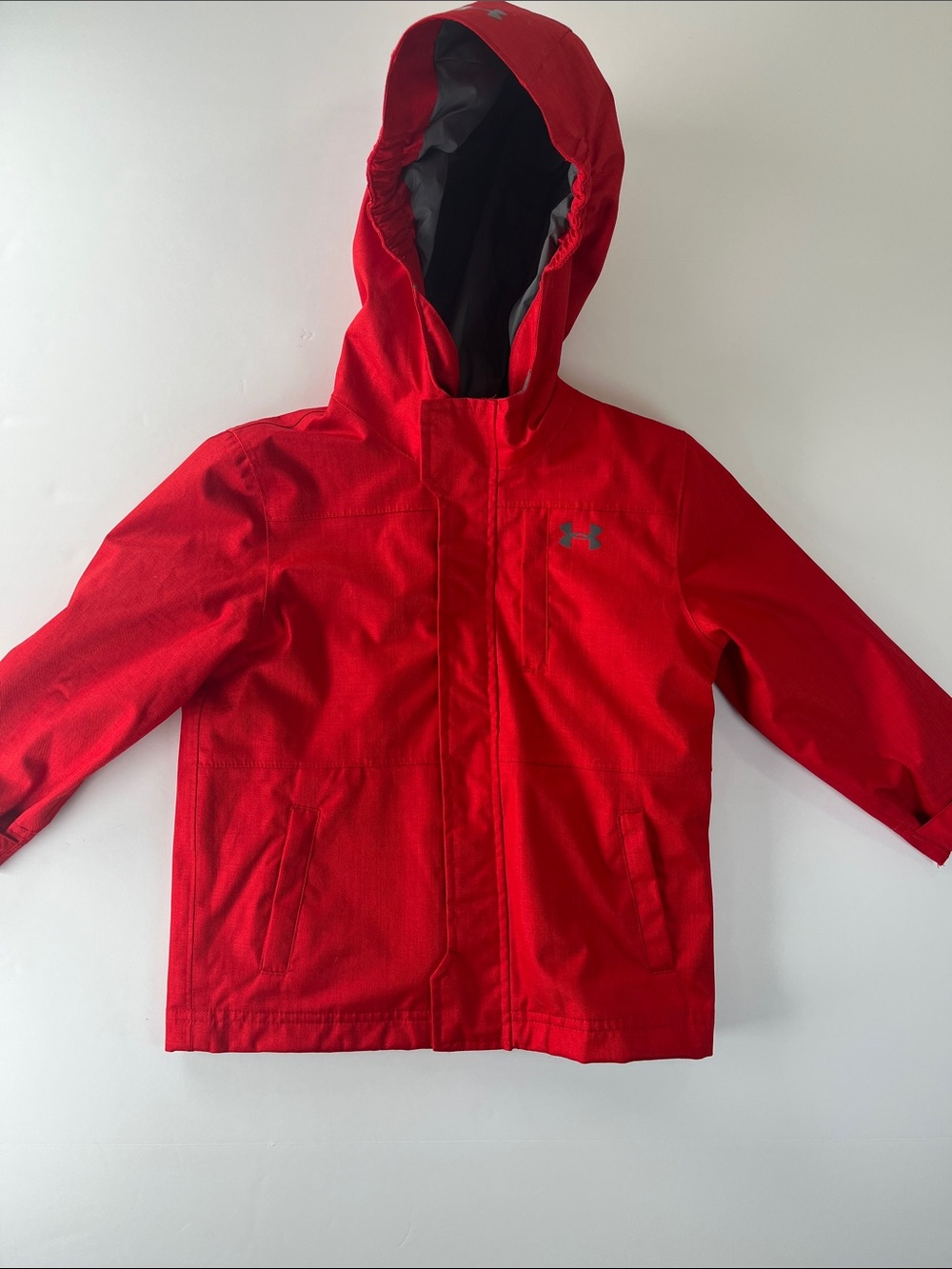 Under Armour Kids' Red Hooded Coat Removable Lining Sz 2T
